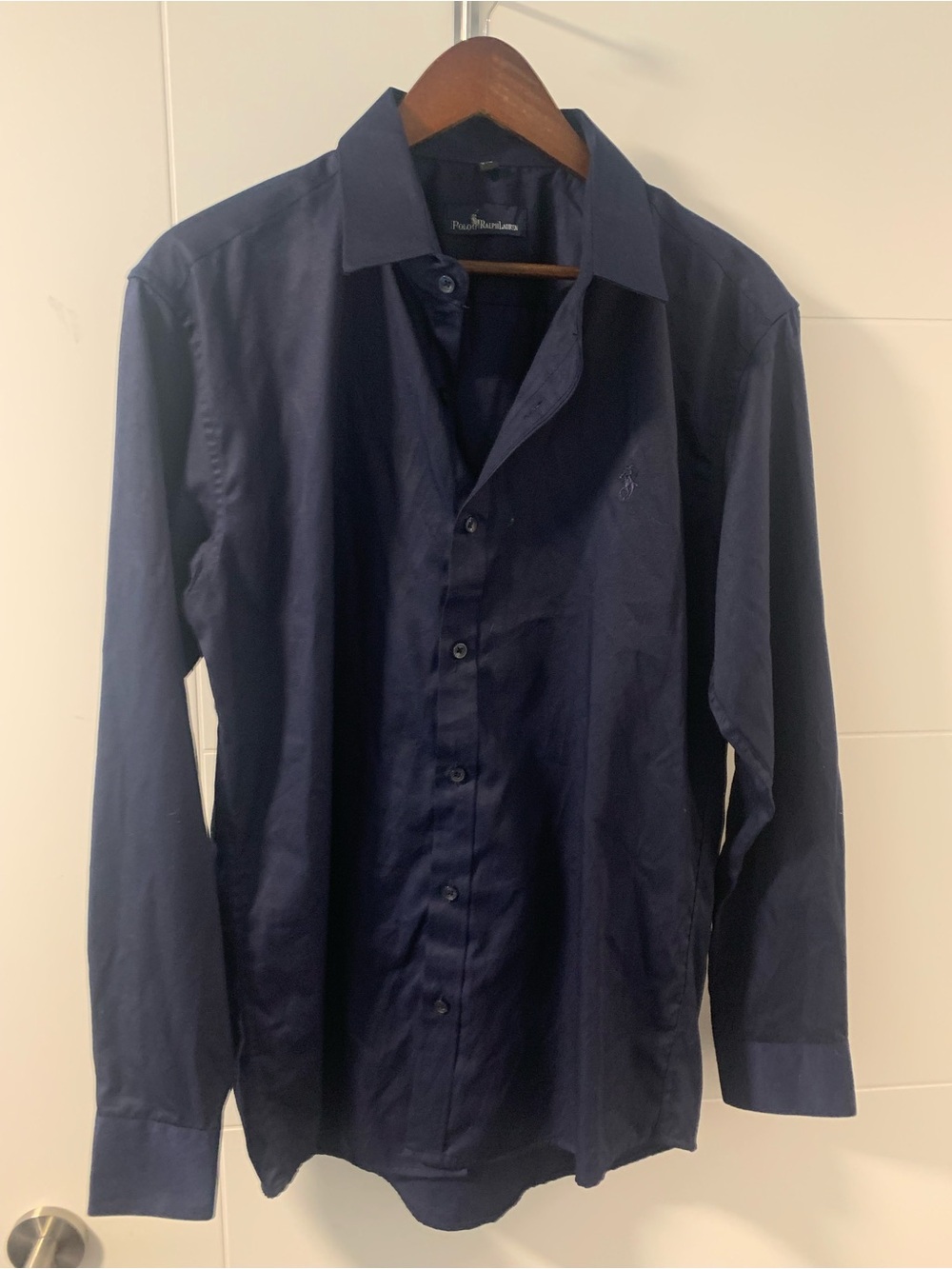 Polo by Ralph Lauren Men's Navy Button-Front Shirt Jacket A13